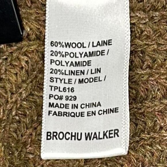 Brochu Walker Thandee Asymmetrical Wool Blend Sweater in Forest Green - Picture 5 of 8